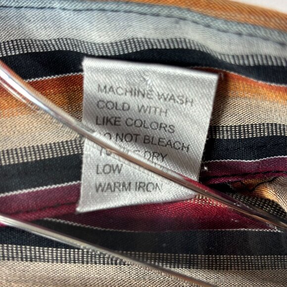 Martin Gordon striped shirt M button down long sl rainbow multicolored office - Picture 5 of 11